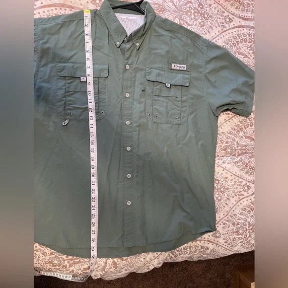 Men’s Columbia PFG Omni shade Casual Button Down Shirt Short Sleeve - Picture 5 of 7